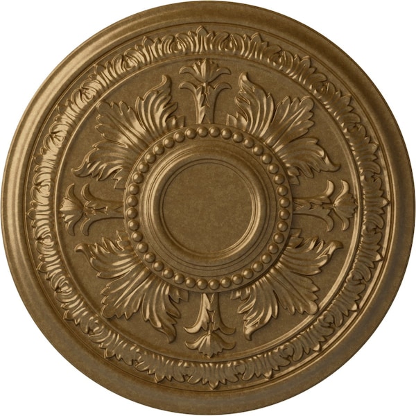 Ekena Millwork Tellson Ceiling Medallion (Fits Canopies up to 6 3/4"), Hand-Painted Pale Gold, 30 5/8"OD x 2 1/2"P CM30TEPAS - main